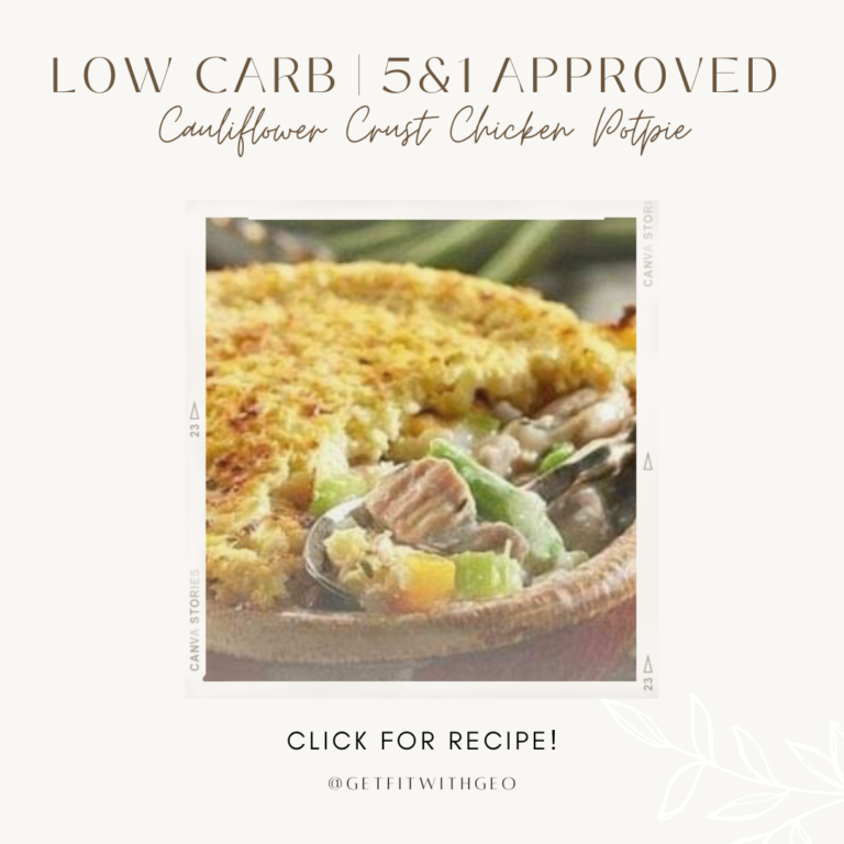 Lean and Green Entree | Cauliflower Crust Chicken Potpie