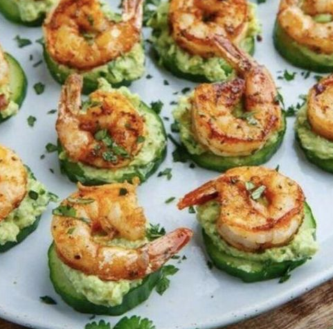 Optavia Lean & Green Appetizer | Shrimp Cucumber Bites - Get Fit With ...