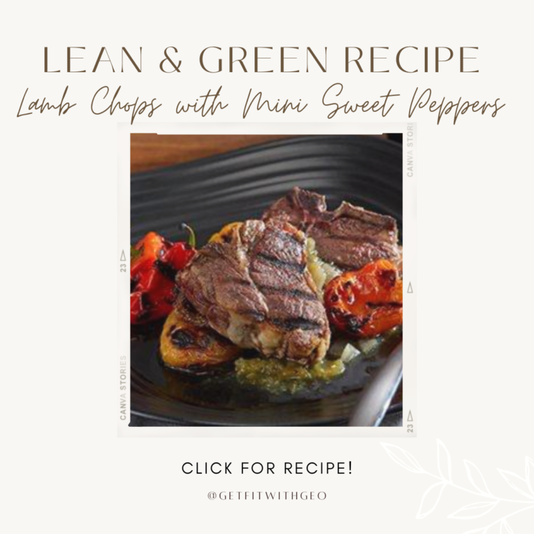 Lean and Green Entree | Lamb Chops with Mini Sweet Peppers 