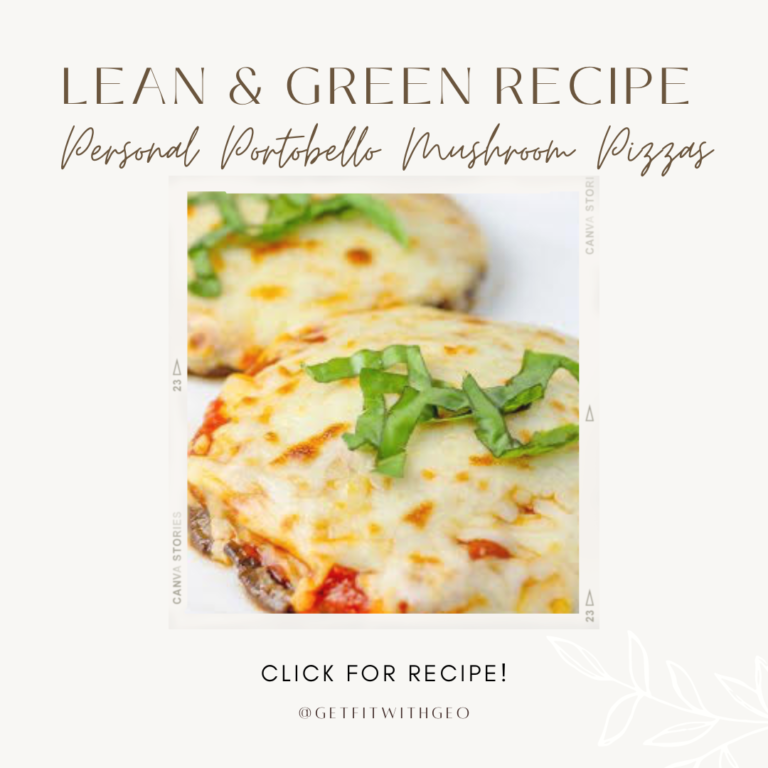 Lean and Green Entree | Personal Portobello Mushroom Pizzas